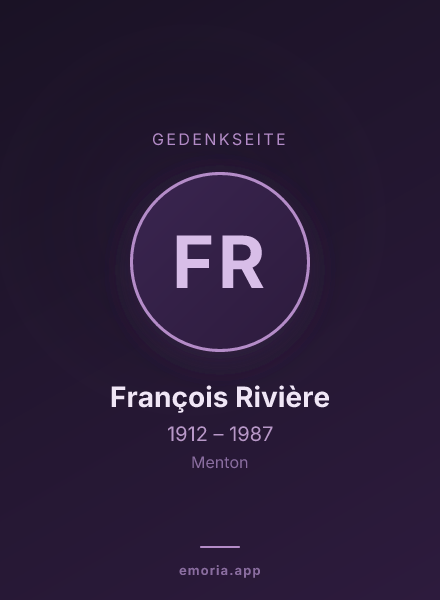 Gedenkportrait von François Rivière