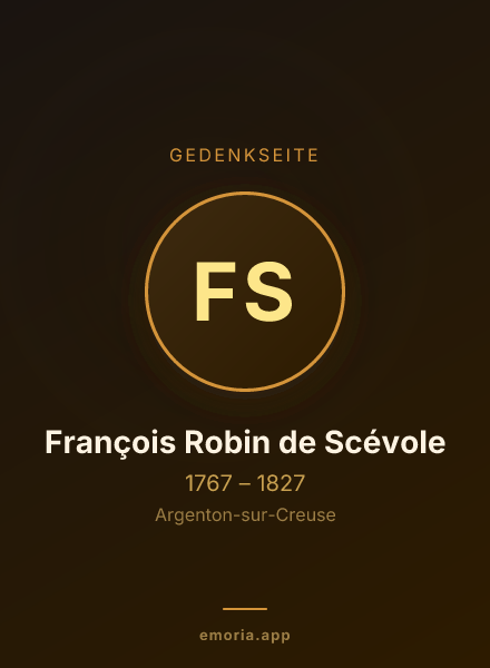 Gedenkportrait von François Robin de Scévole