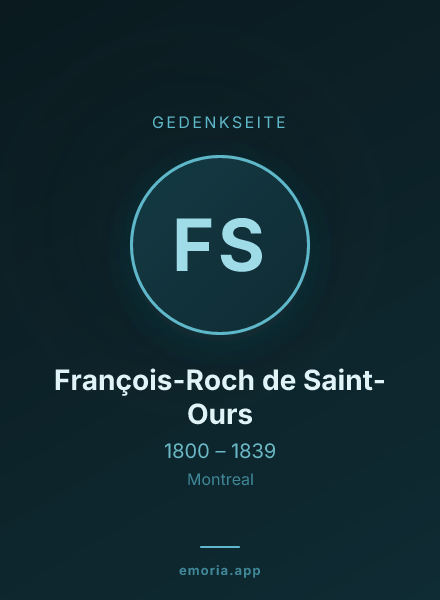 Gedenkportrait von François-Roch de Saint-Ours