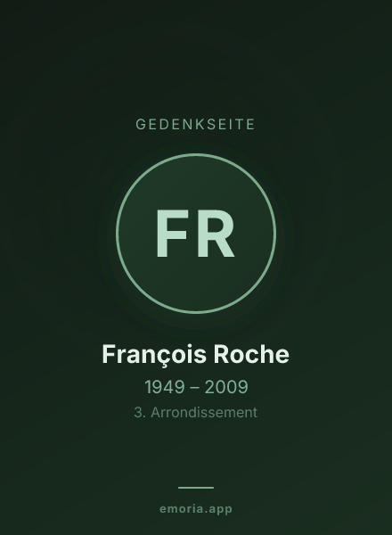 Gedenkportrait von François Roche