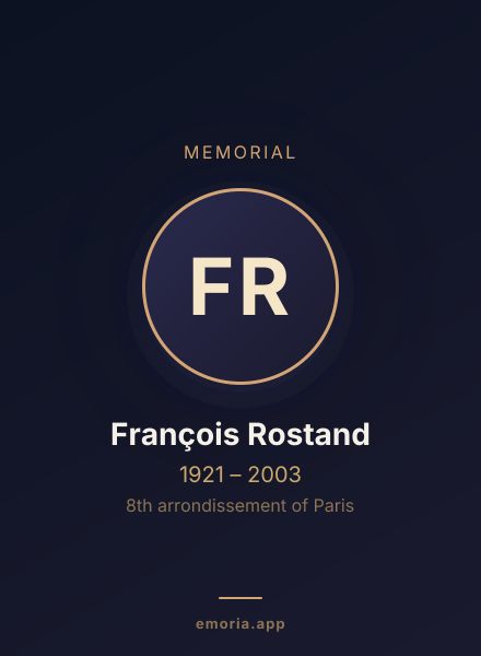 Memorial portrait of François Rostand
