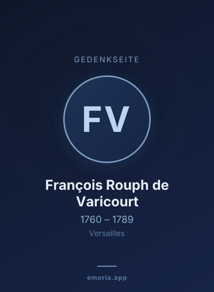 Gedenkportrait von François Rouph de Varicourt