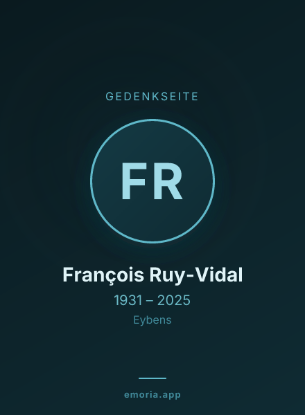 Gedenkportrait von François Ruy-Vidal