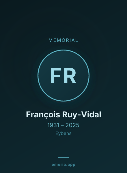 Memorial portrait of François Ruy-Vidal