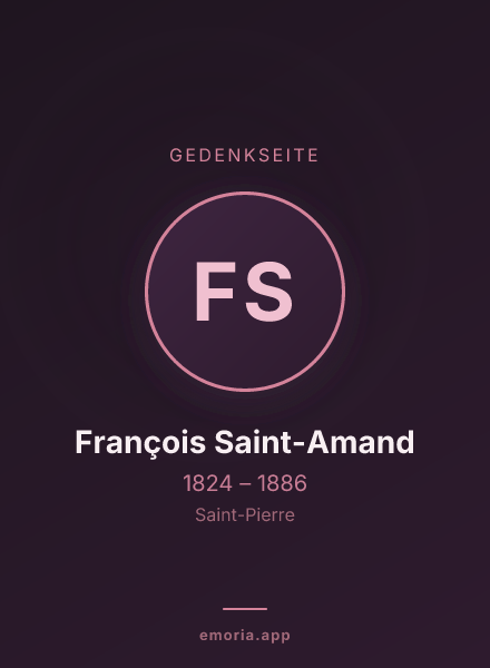 Gedenkportrait von François Saint-Amand