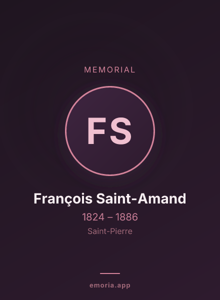 Memorial portrait of François Saint-Amand