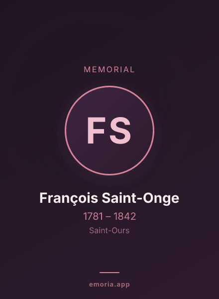 Memorial portrait of François Saint-Onge