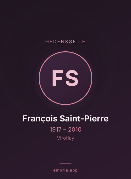 Gedenkportrait von François Saint-Pierre