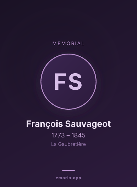 Memorial portrait of François Sauvageot