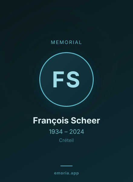 Memorial portrait of François Scheer