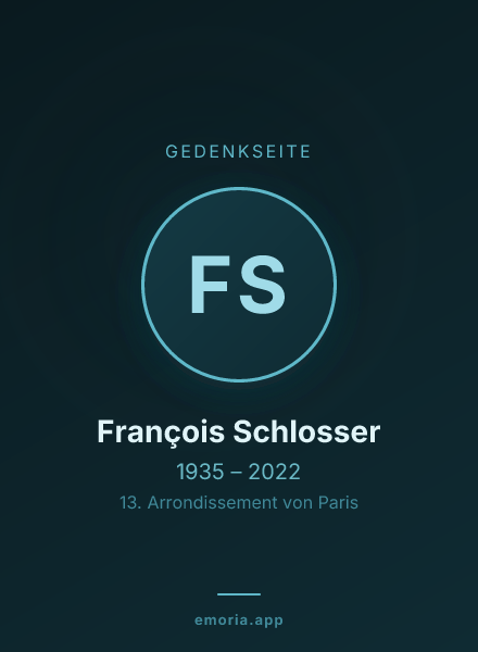 Gedenkportrait von François Schlosser