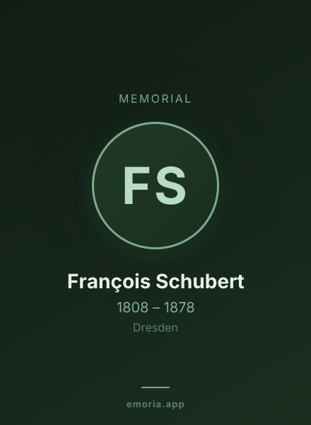 Memorial portrait of François Schubert