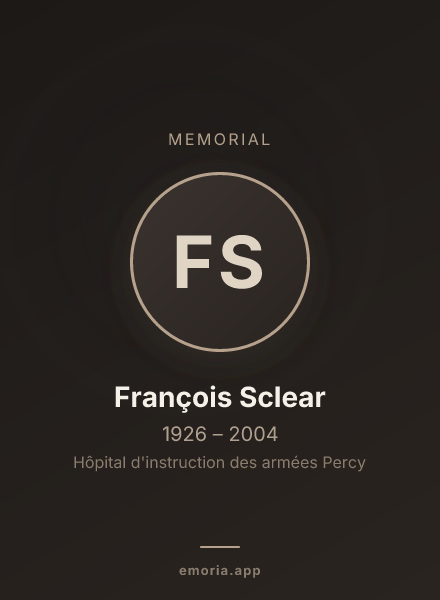 Memorial portrait of François Sclear