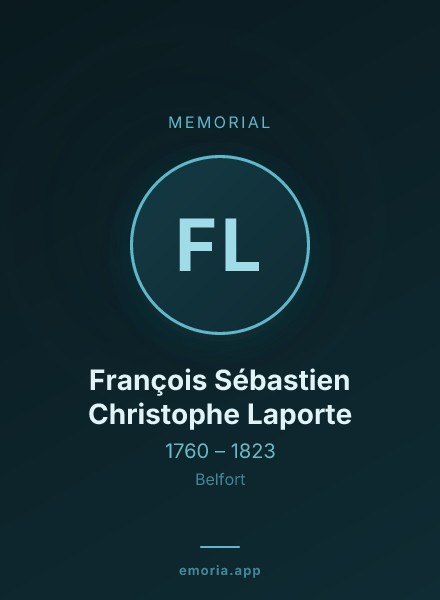 Memorial portrait of François Sébastien Christophe Laporte