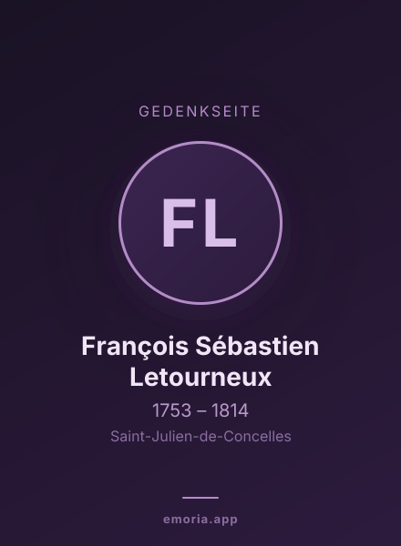 Gedenkportrait von François Sébastien Letourneux