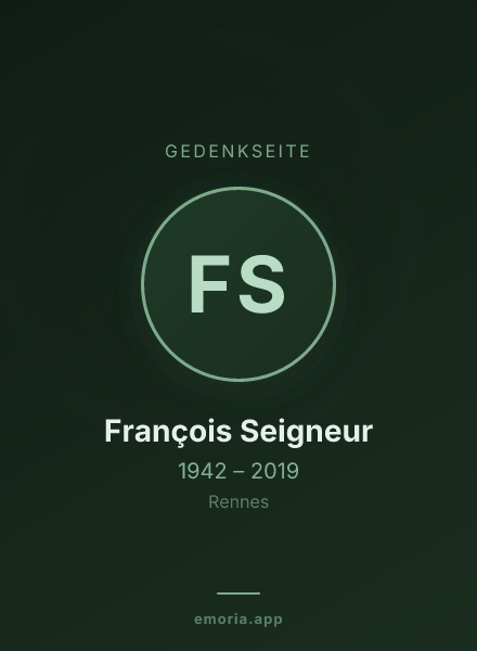 Gedenkportrait von François Seigneur