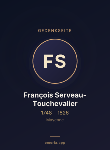 Gedenkportrait von François Serveau-Touchevalier