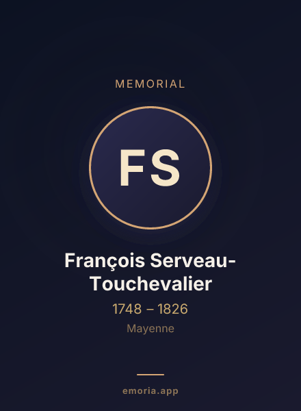 Memorial portrait of François Serveau-Touchevalier