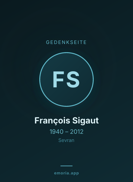 Gedenkportrait von François Sigaut