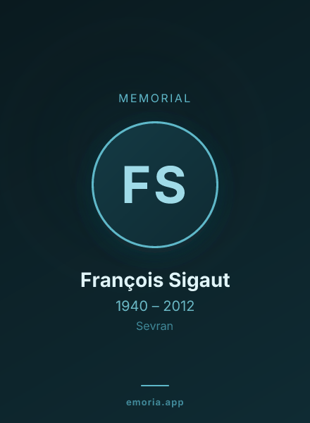 Memorial portrait of François Sigaut