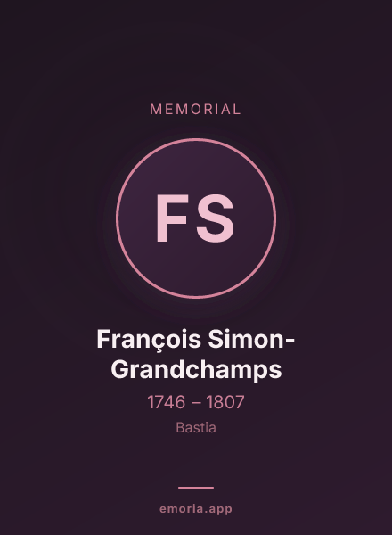 Memorial portrait of François Simon-Grandchamps