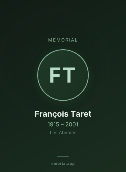 Memorial portrait of François Taret