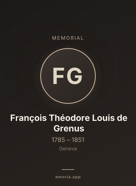 Memorial portrait of François Théodore Louis de Grenus