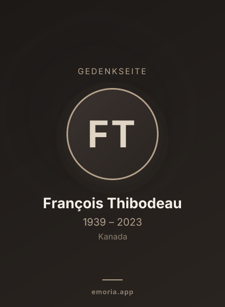 Gedenkportrait von François Thibodeau