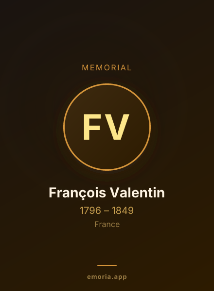 Memorial portrait of François Valentin