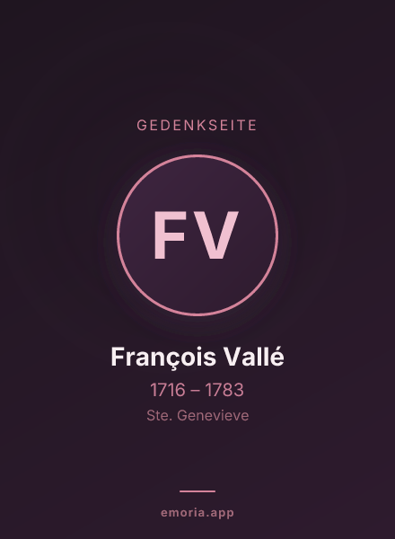Gedenkportrait von François Vallé