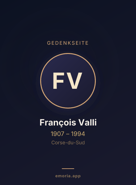 Gedenkportrait von François Valli