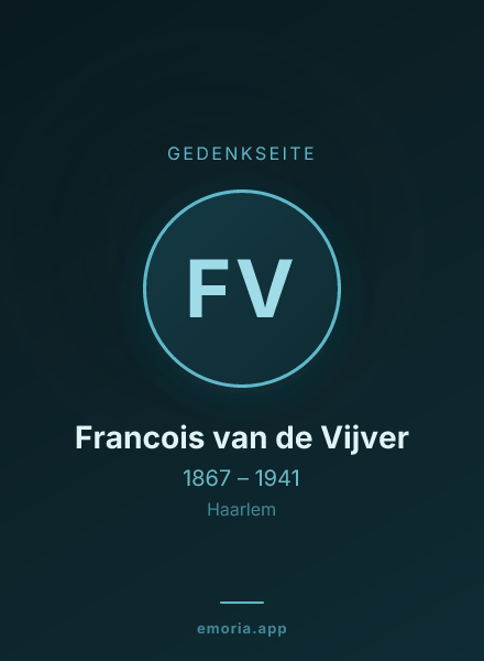 Gedenkportrait von Francois van de Vijver
