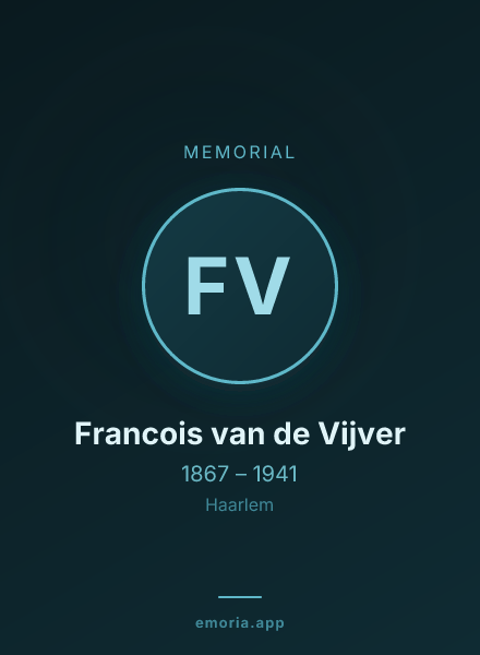 Memorial portrait of Francois van de Vijver