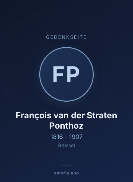 Gedenkportrait von François van der Straten Ponthoz
