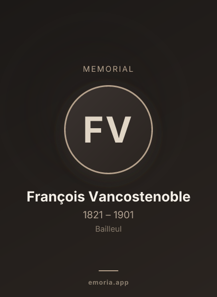 Memorial portrait of François Vancostenoble