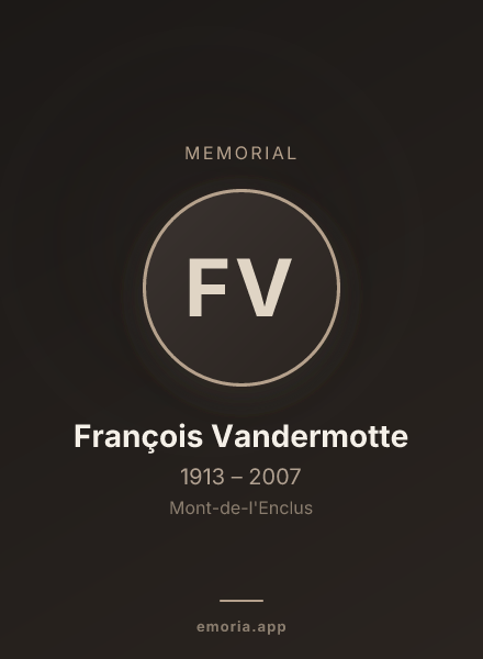 Memorial portrait of François Vandermotte