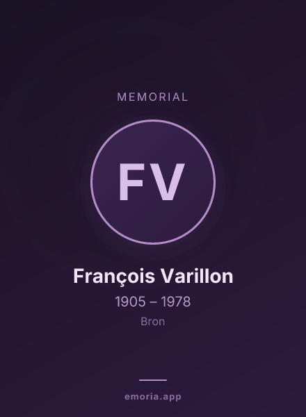 Memorial portrait of François Varillon