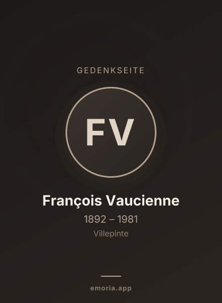Gedenkportrait von François Vaucienne