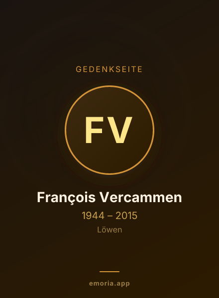 Gedenkportrait von François Vercammen