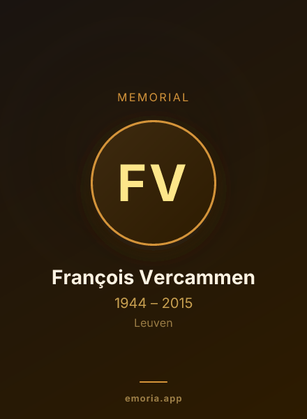 Memorial portrait of François Vercammen