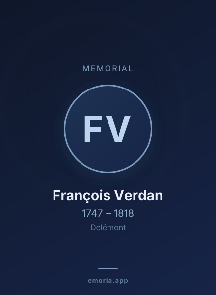 Memorial portrait of François Verdan