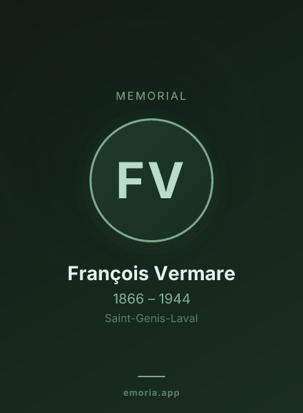 Memorial portrait of François Vermare