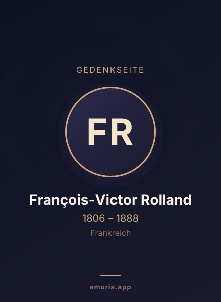 Gedenkportrait von François-Victor Rolland