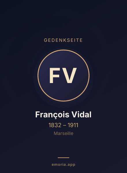 Gedenkportrait von François Vidal