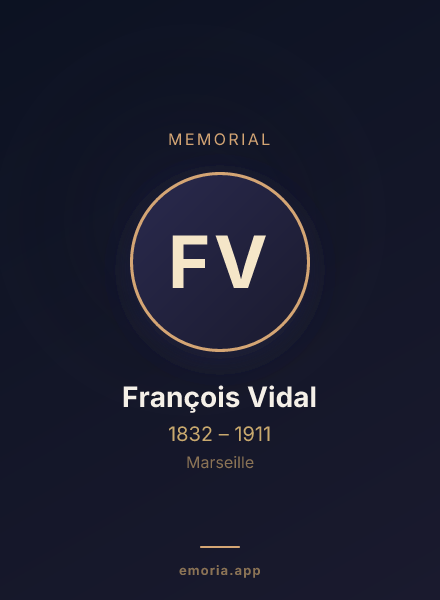 Memorial portrait of François Vidal