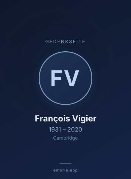 Gedenkportrait von François Vigier