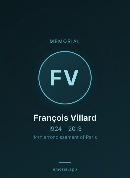Memorial portrait of François Villard
