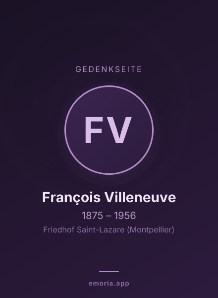 Gedenkportrait von François Villeneuve