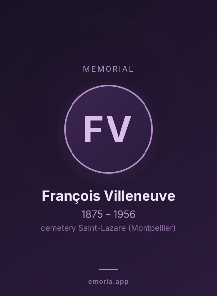 Memorial portrait of François Villeneuve