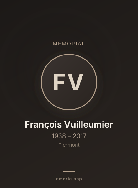 Memorial portrait of François Vuilleumier